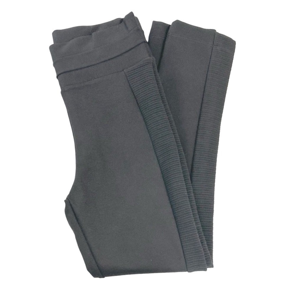 Zara Basic Body Shaping Ribbed Side Panel Leggings Black Womens Pants NWT